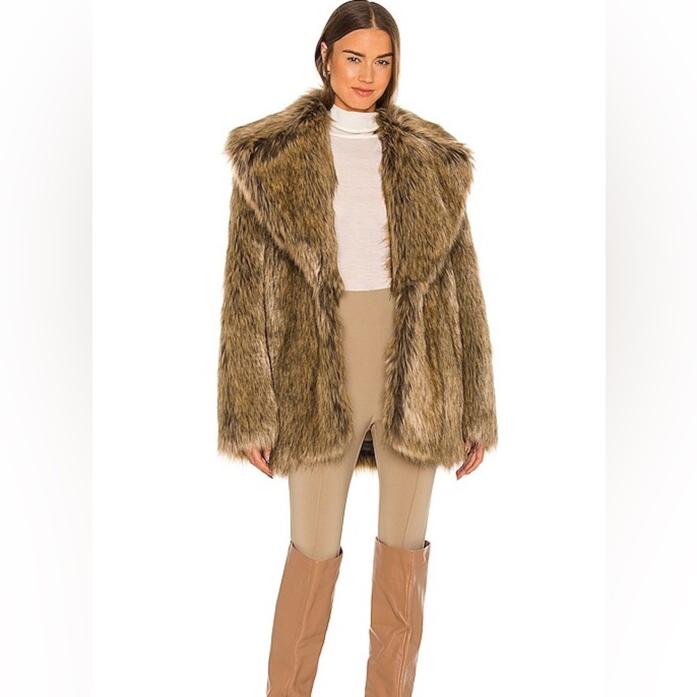 Eaves Knox Jacket Fur Coat in Brown